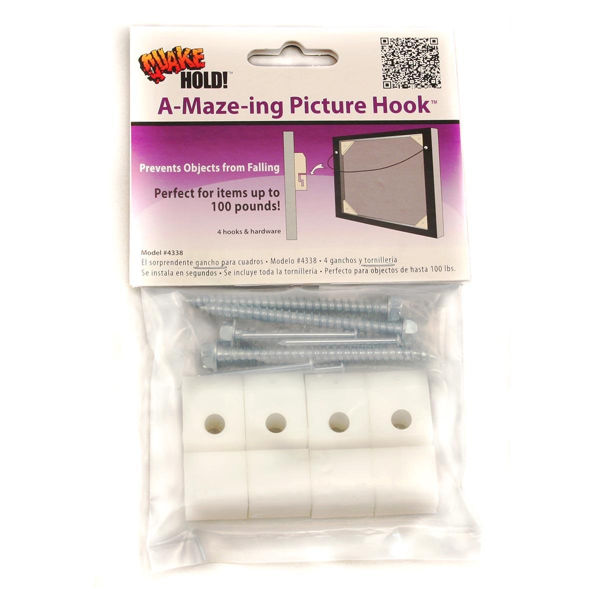 QuakeHOLD! A-Maze-ing Picture Hooks (4-Pack) 4338 - The Home Depot