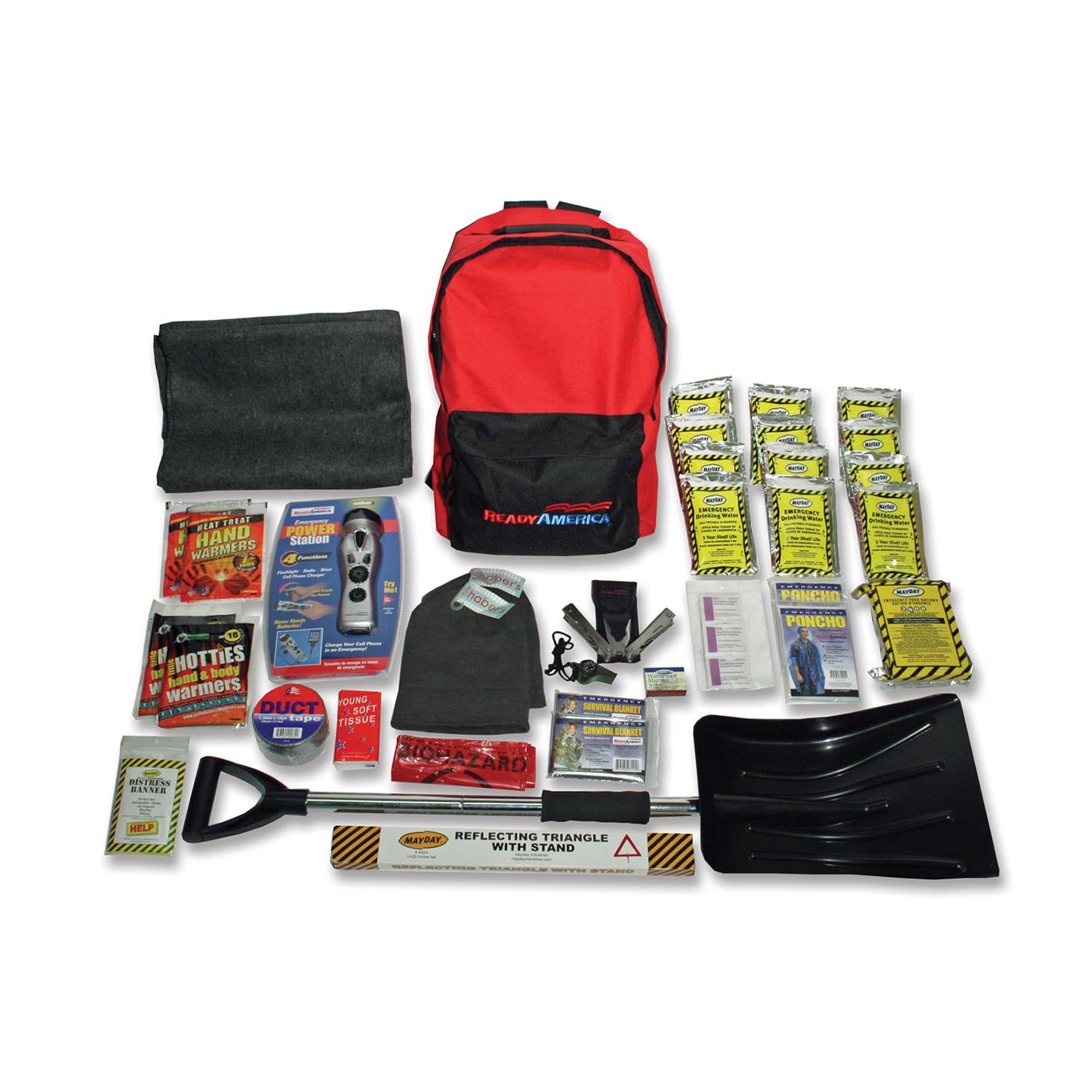 Ready America 4-Person 3-Day Deluxe Emergency Kit with Backpack