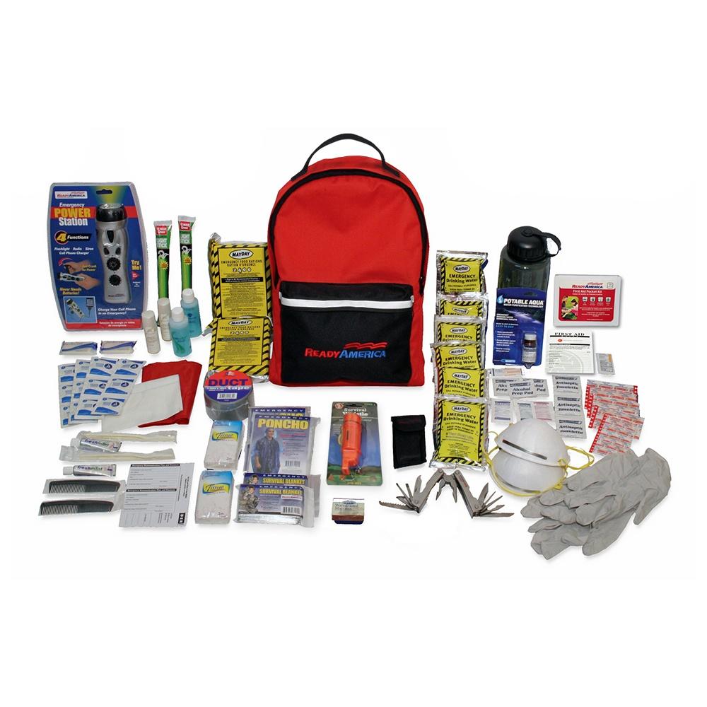 Ready America 4-Person 3-Day Deluxe Emergency Kit with Backpack 70385 - The  Home Depot